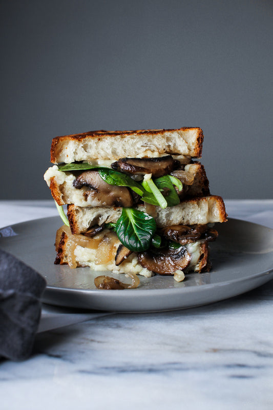 Mushroom-Cheese-Spinach Toastie